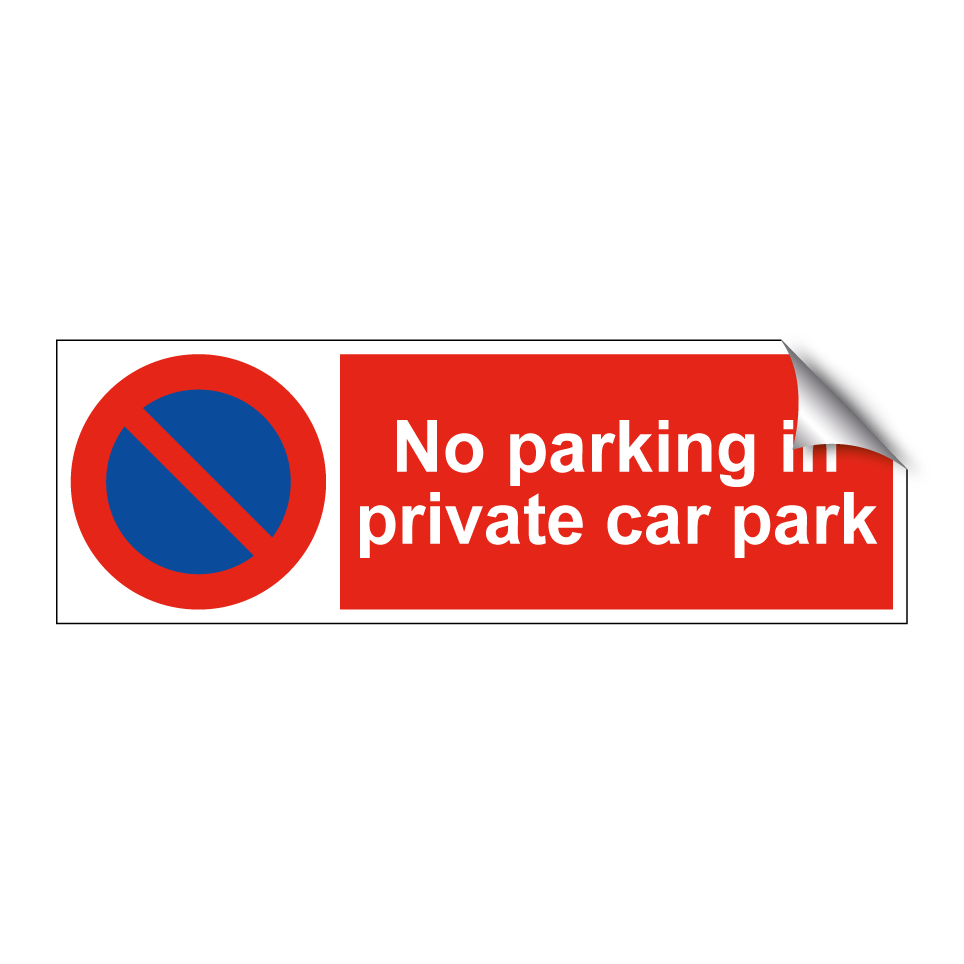 No parking in private car park
