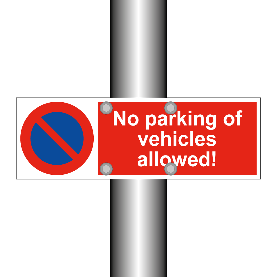 No parking of vehicles allowed!