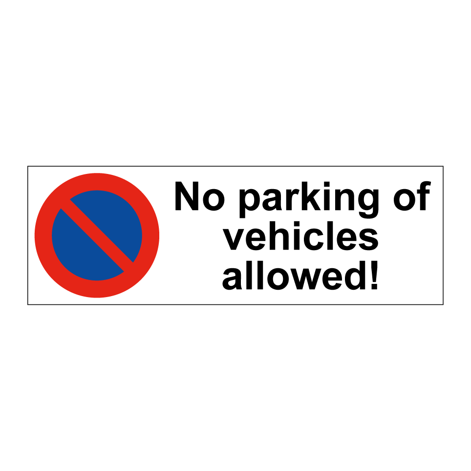 No parking of vehicles allowed!