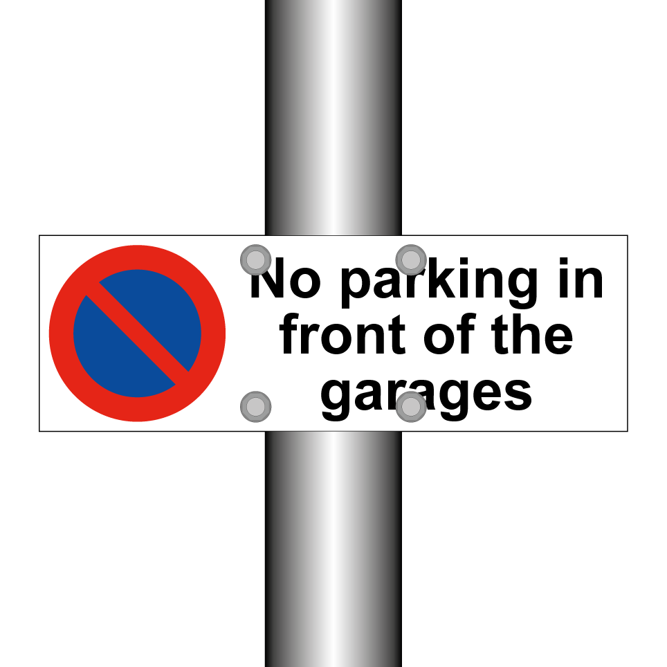 No parking in front of the garages