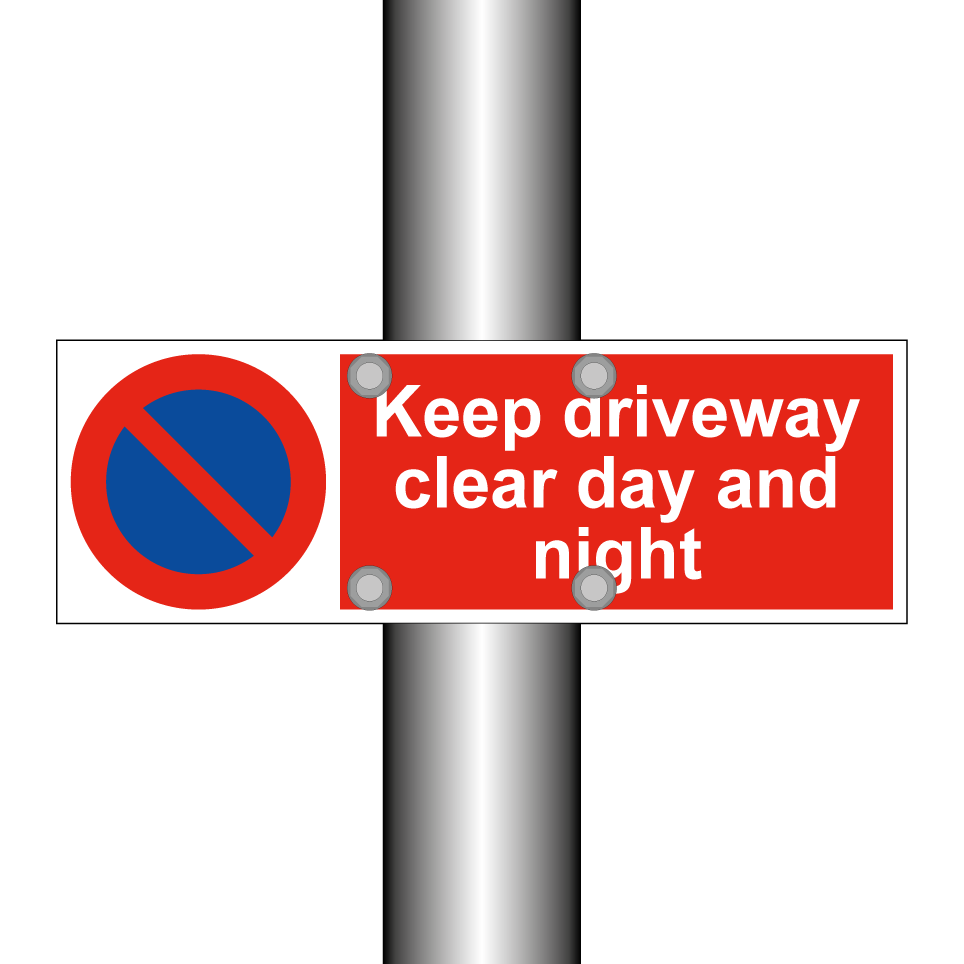Keep driveway clear day and night