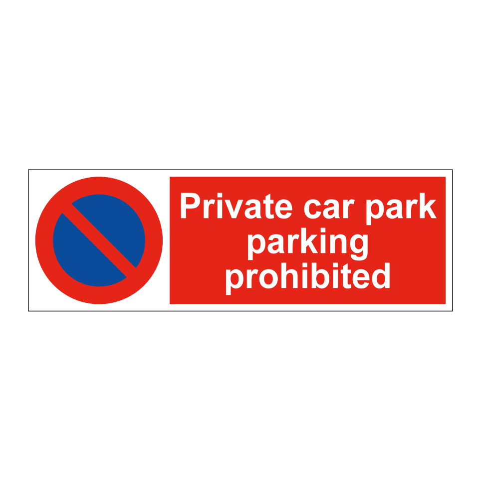 Private car park parking prohibited