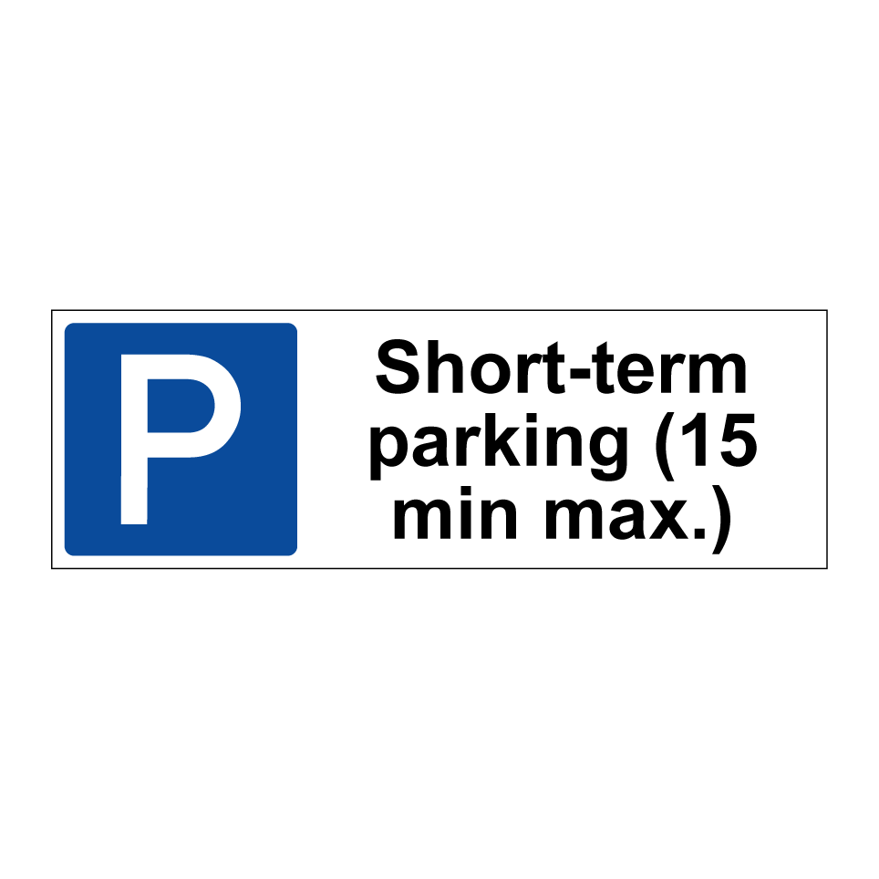 Short-term parking (15 min max.)
