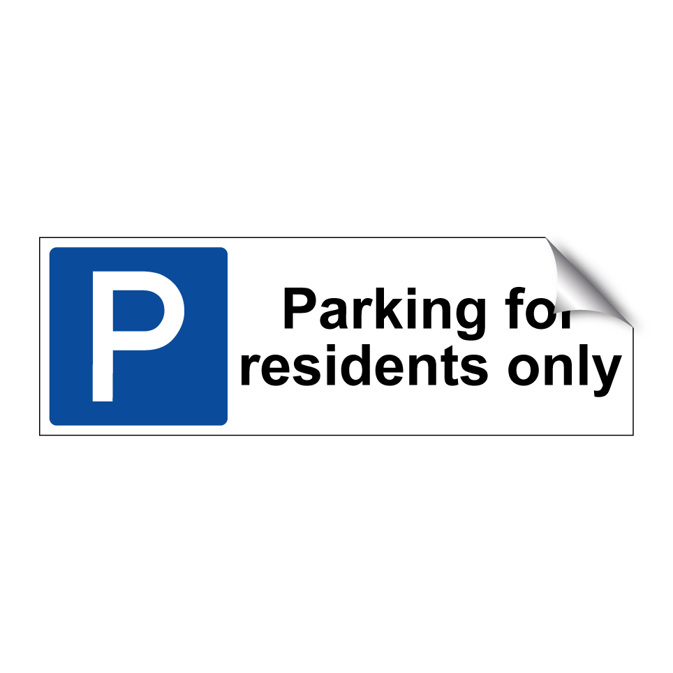 Parking for residents only