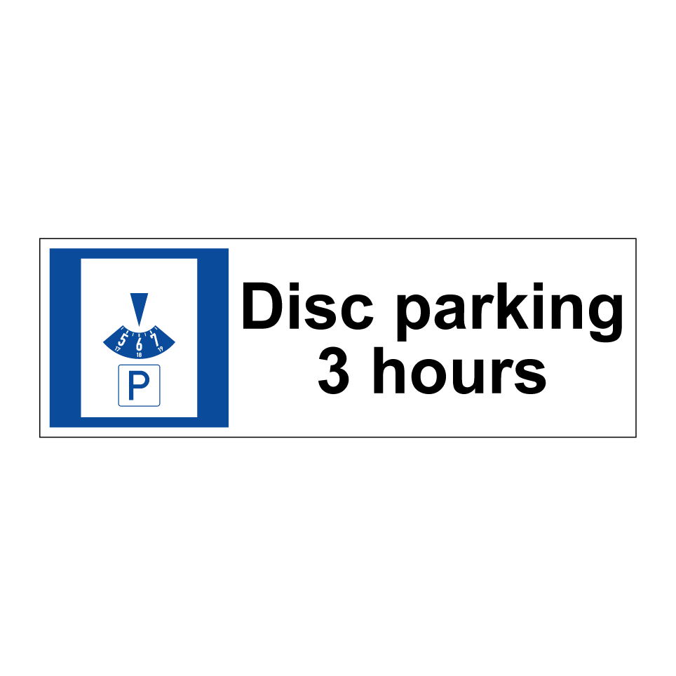 Disc parking 3 hours