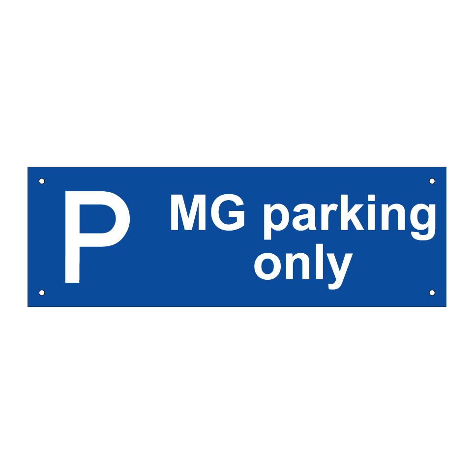 MG parking only