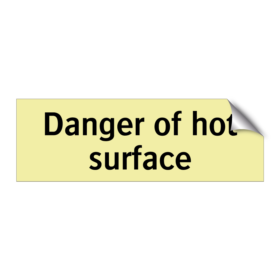 Danger of hot surface