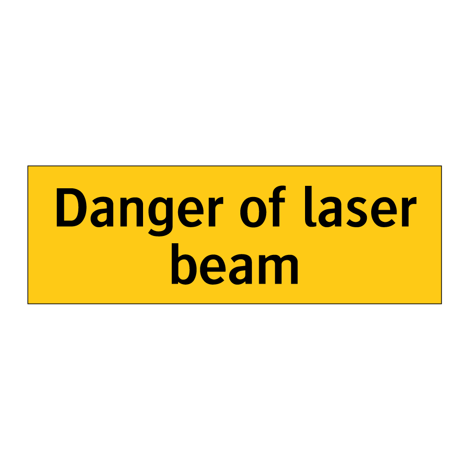Danger of laser beam
