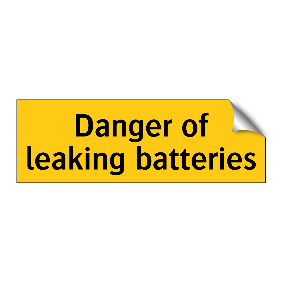 Danger of leaking batteries