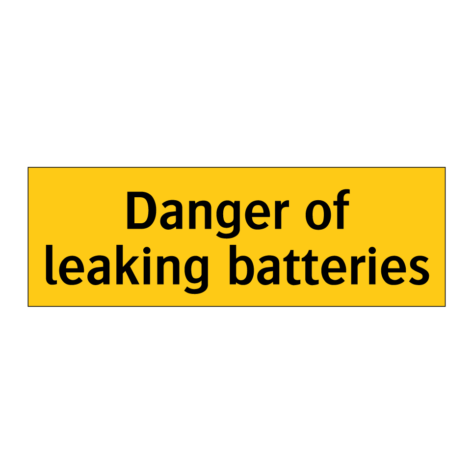 Danger of leaking batteries