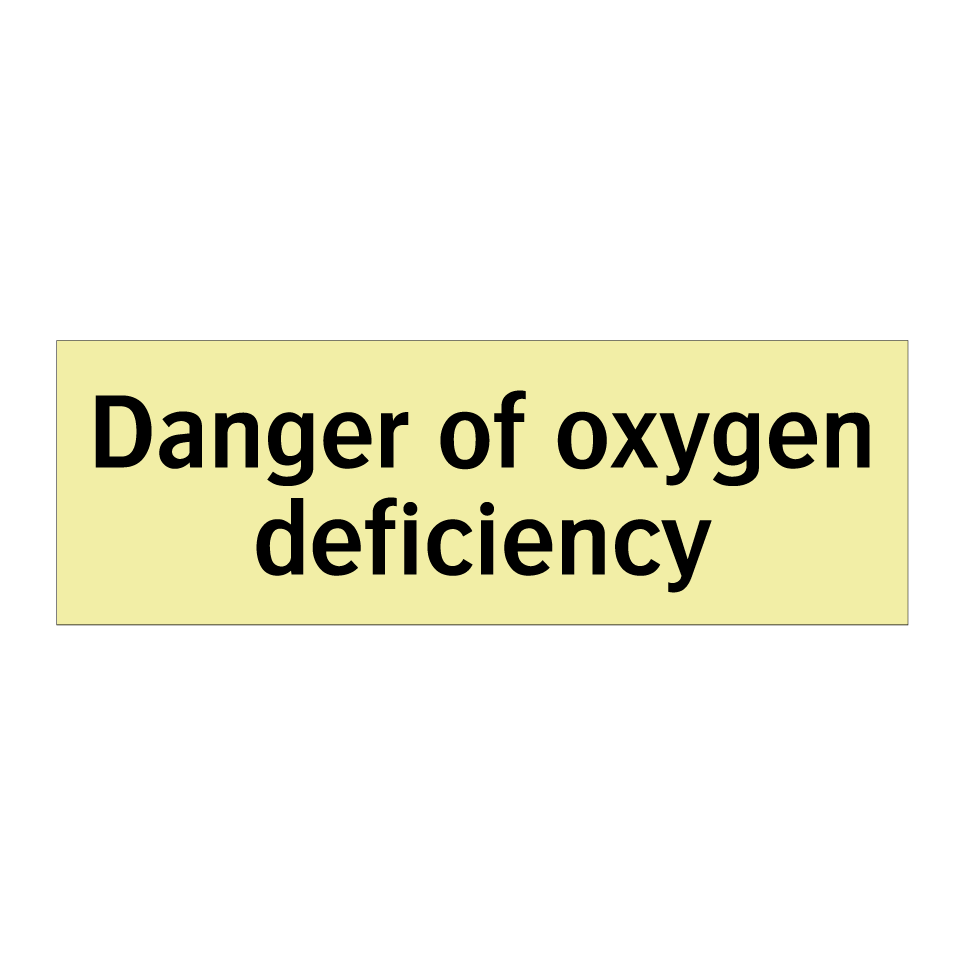 Danger of oxygen deficiency