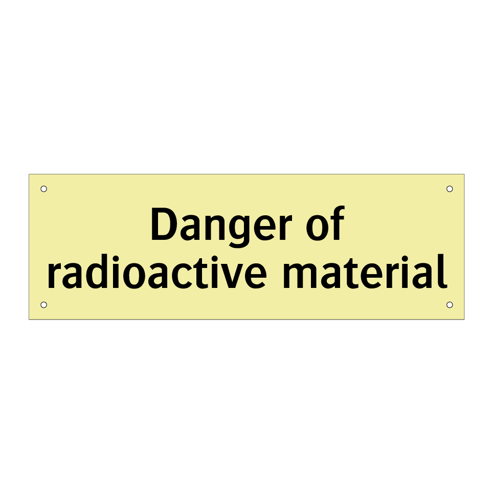 Danger of radioactive material