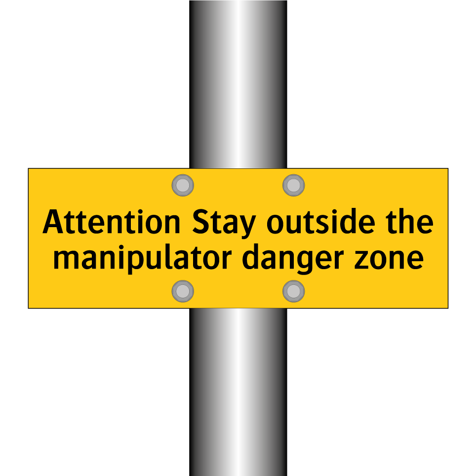 Attention Stay outside the manipulator danger zone