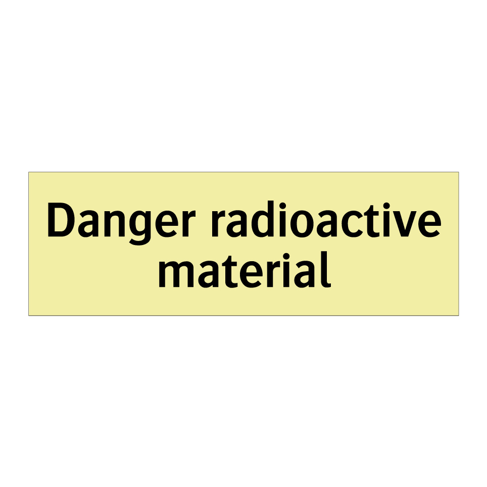 Danger radioactive material