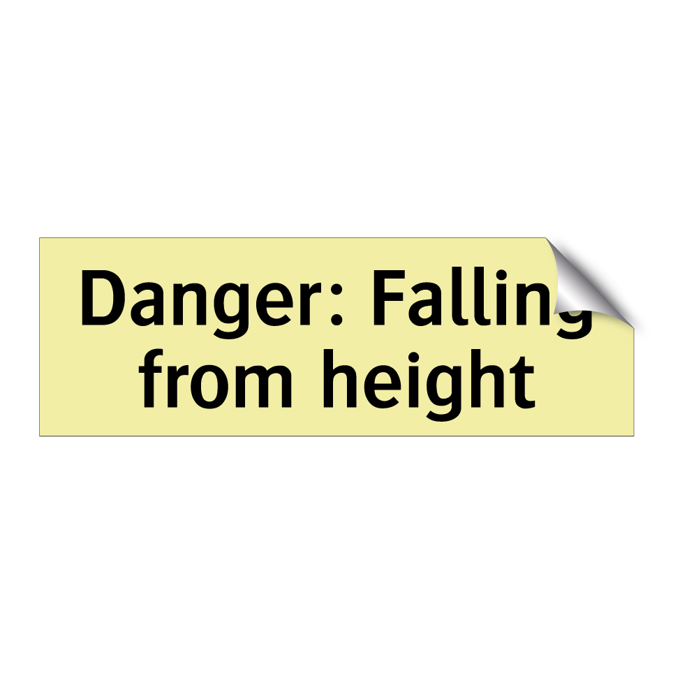 Danger: Falling from height