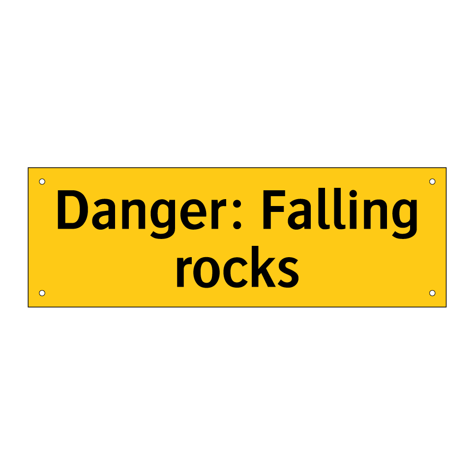 Danger: Falling rocks