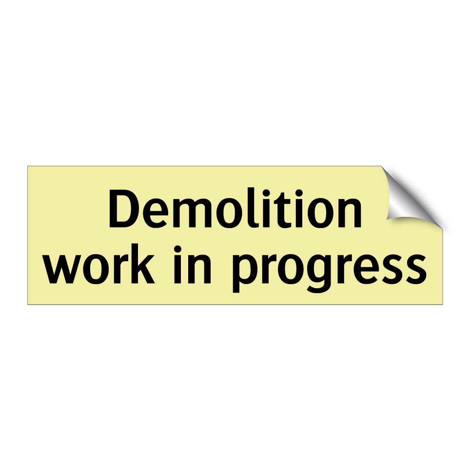 Demolition work in progress
