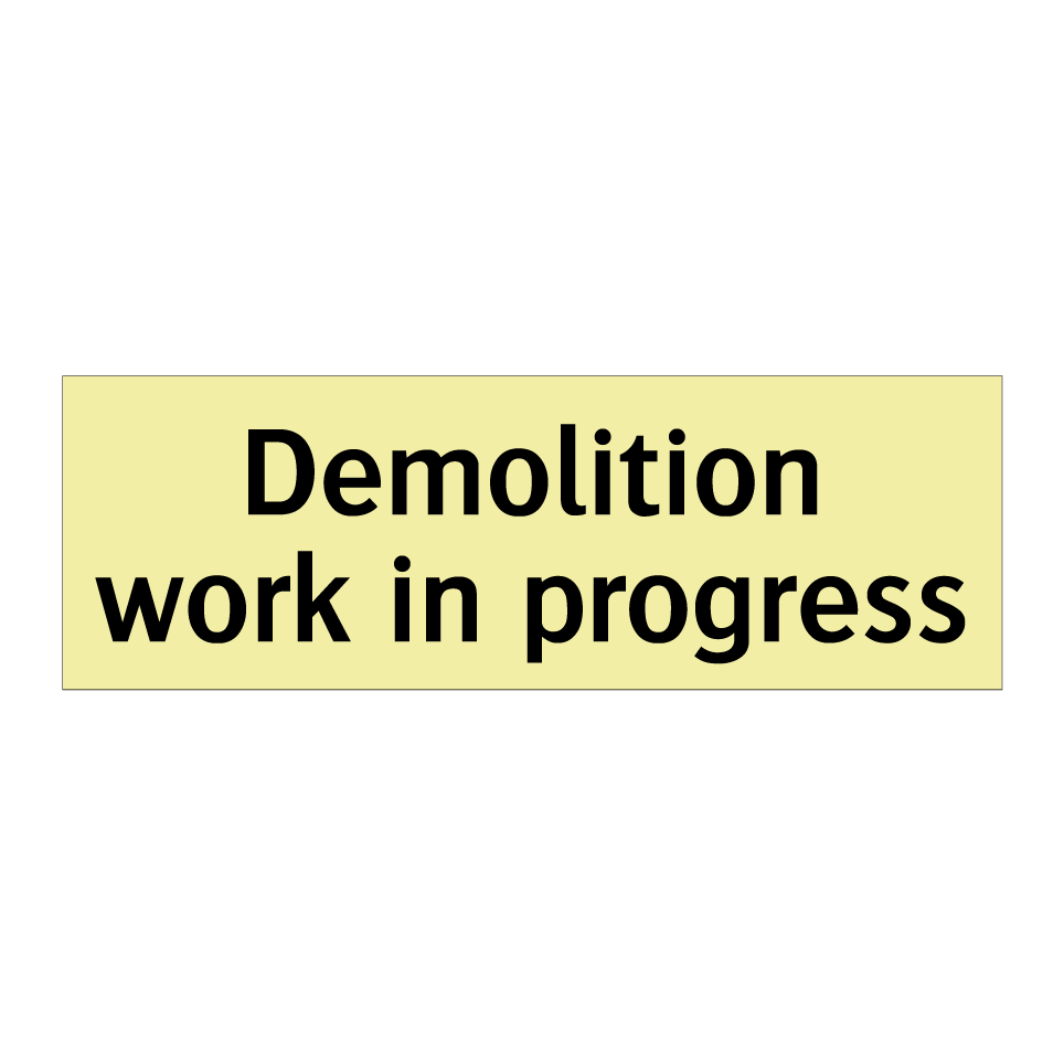Demolition work in progress