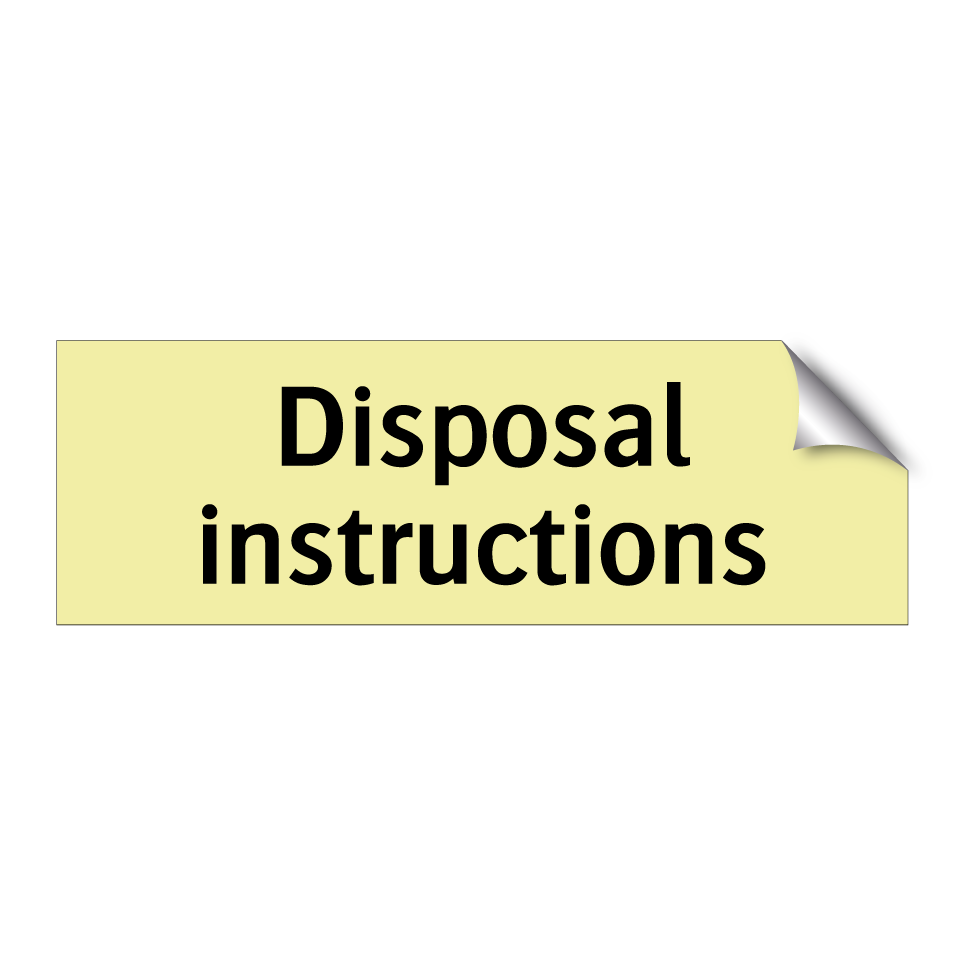 Disposal instructions
