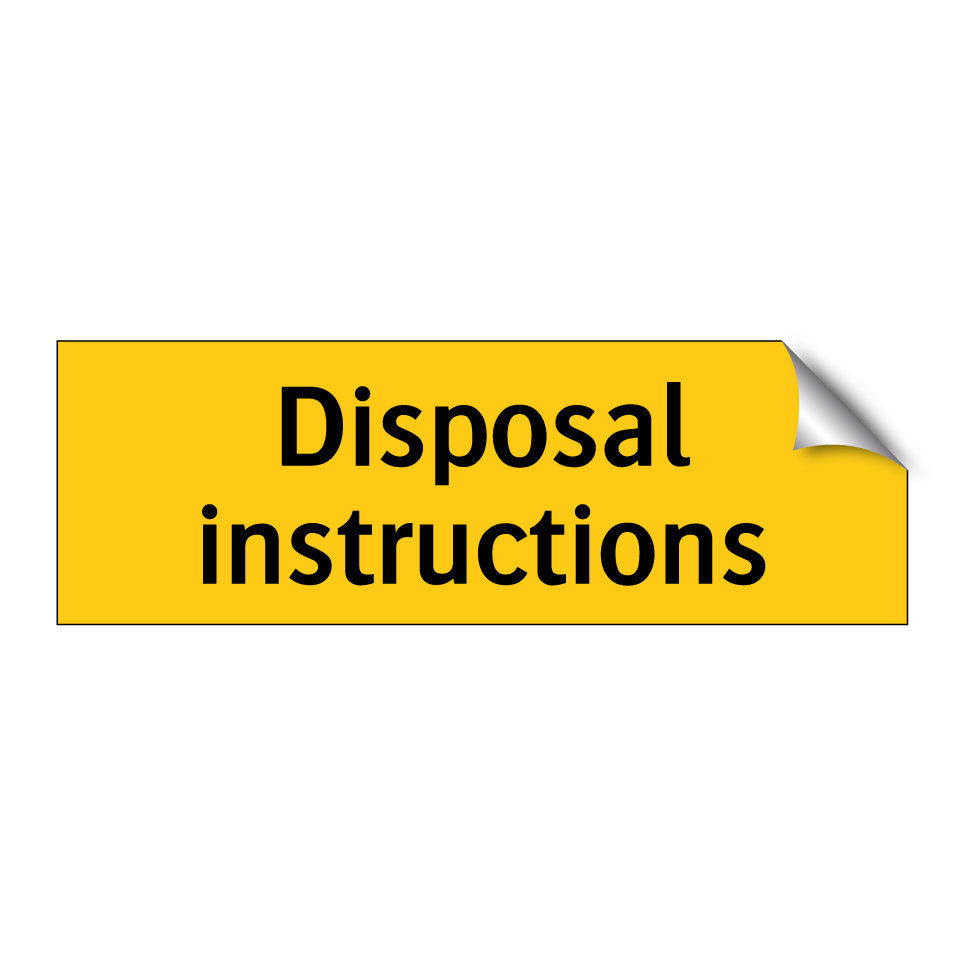 Disposal instructions