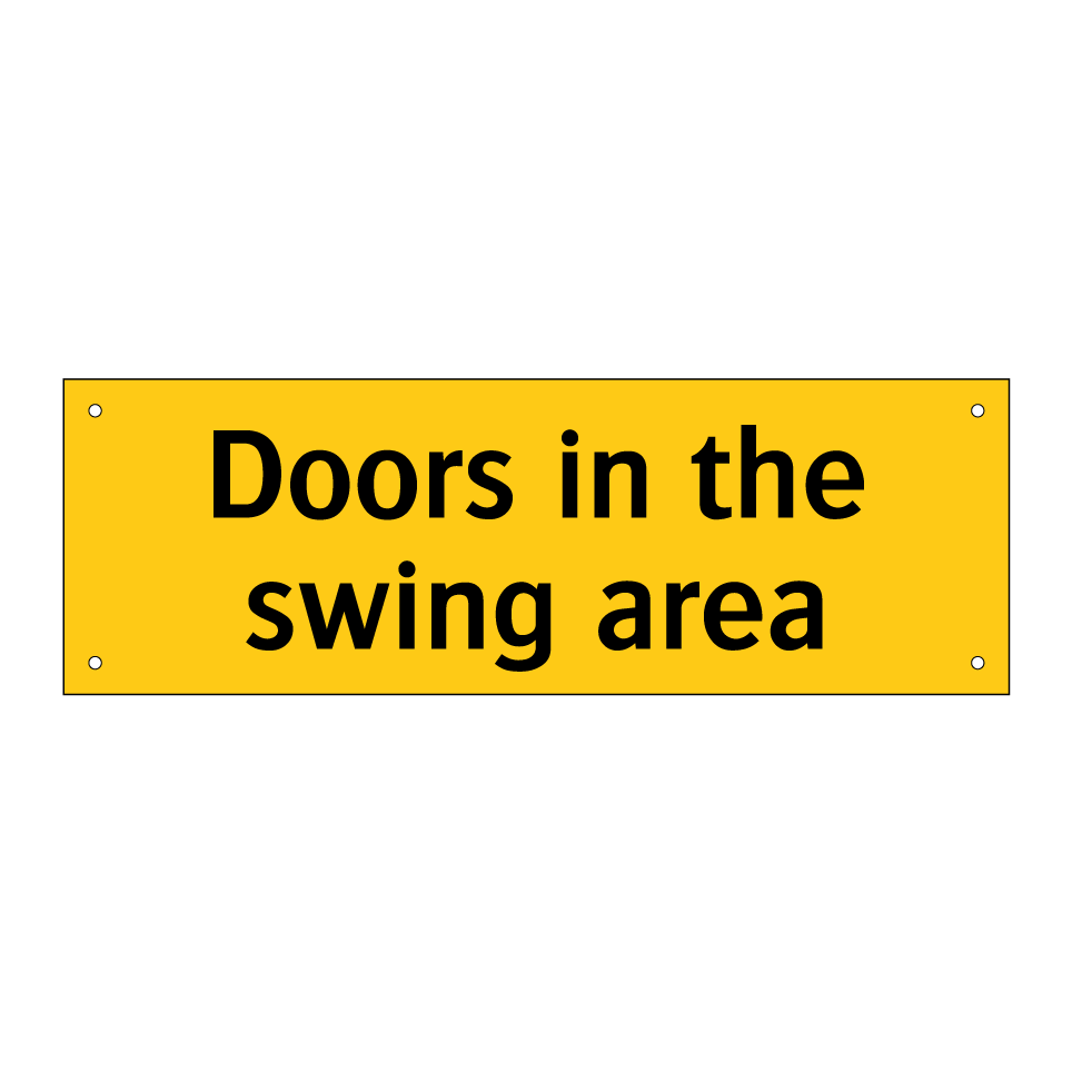 Doors in the swing area