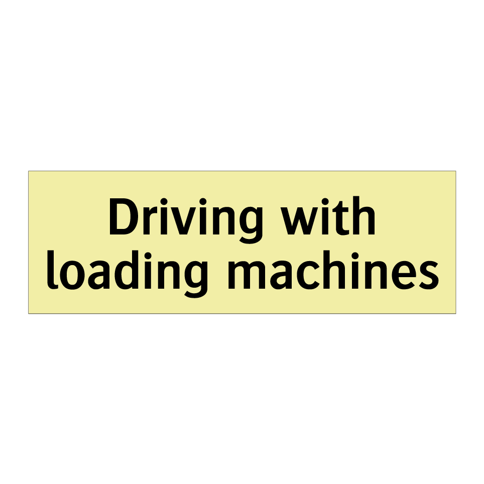 Driving with loading machines