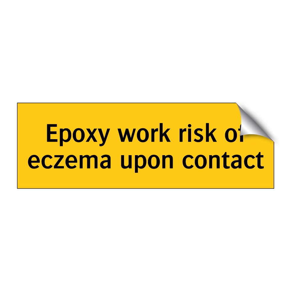 Epoxy work risk of eczema upon contact