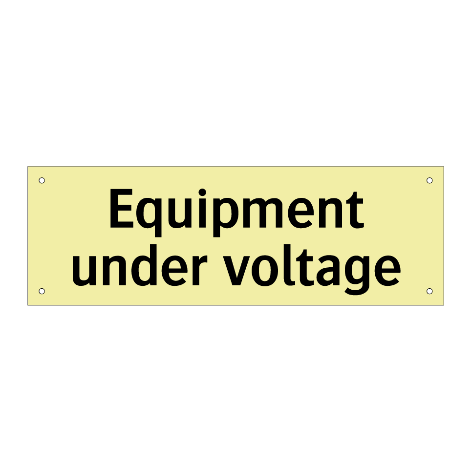 Equipment under voltage