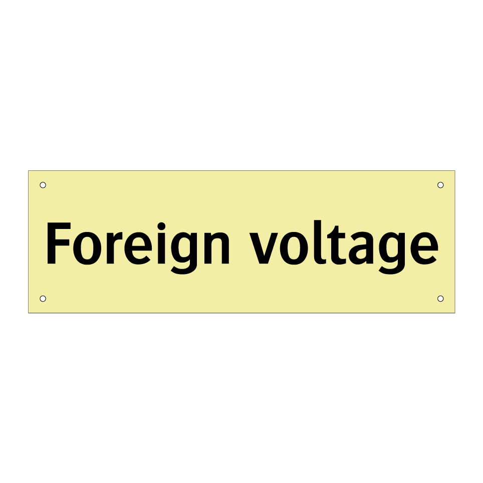 Foreign voltage