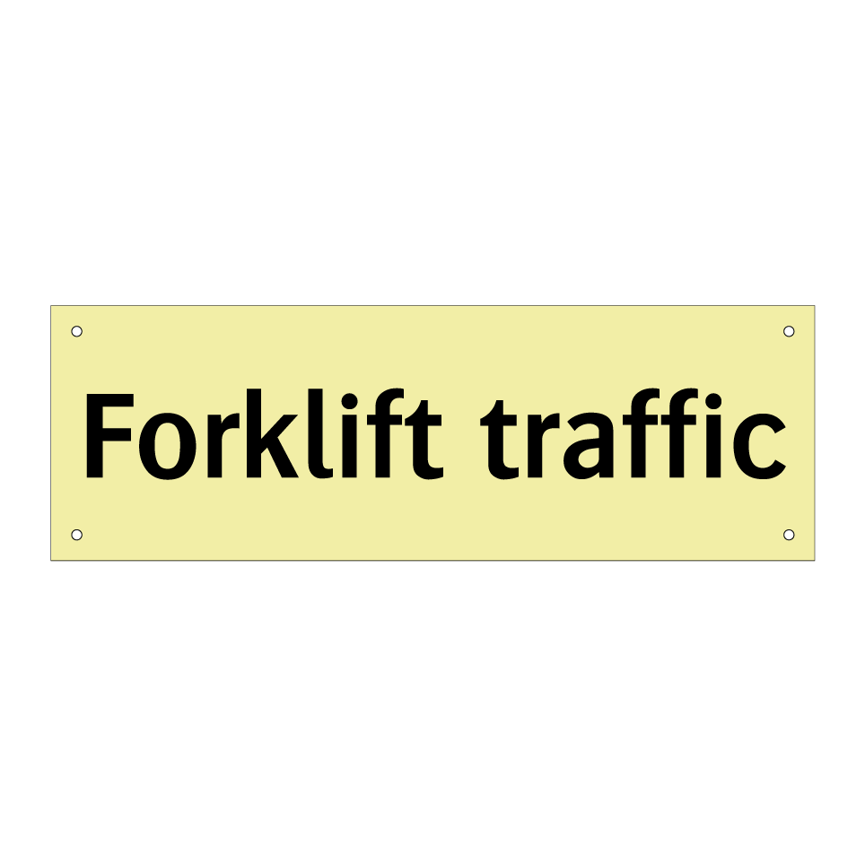 Forklift traffic