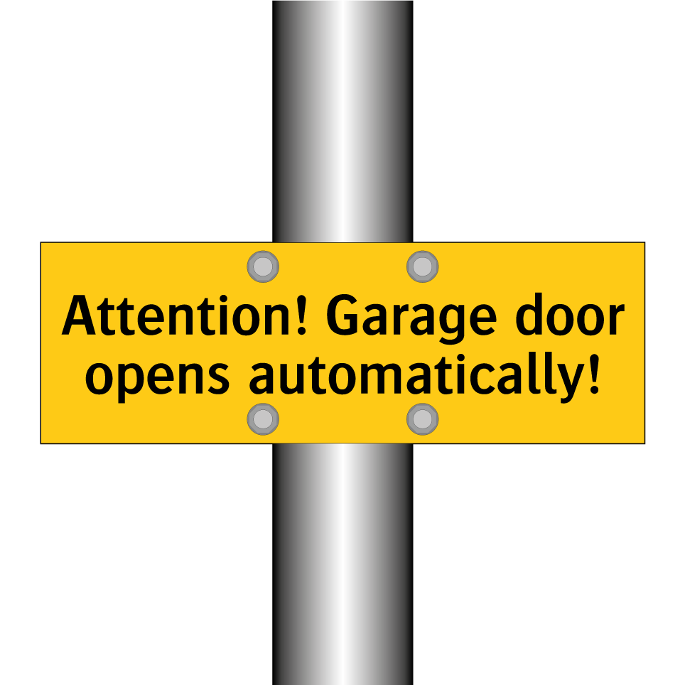 Attention! Garage door opens automatically!