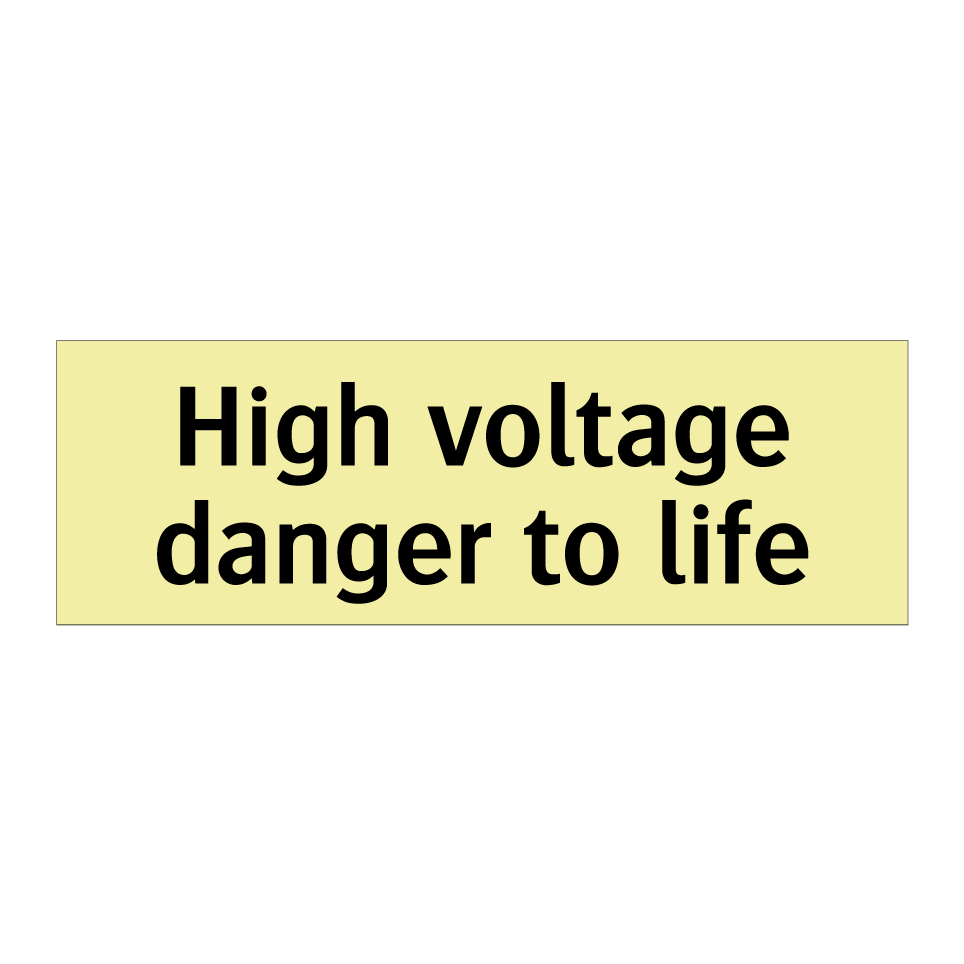 High voltage danger to life