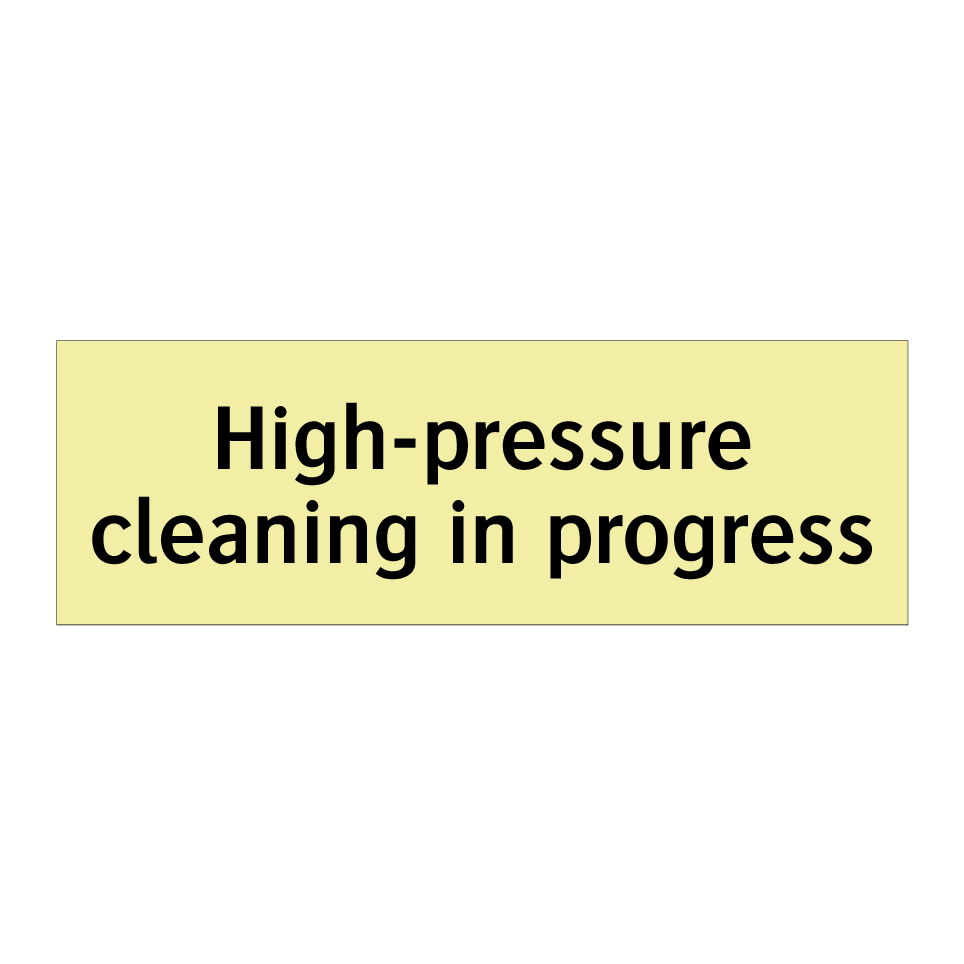 High-pressure cleaning in progress