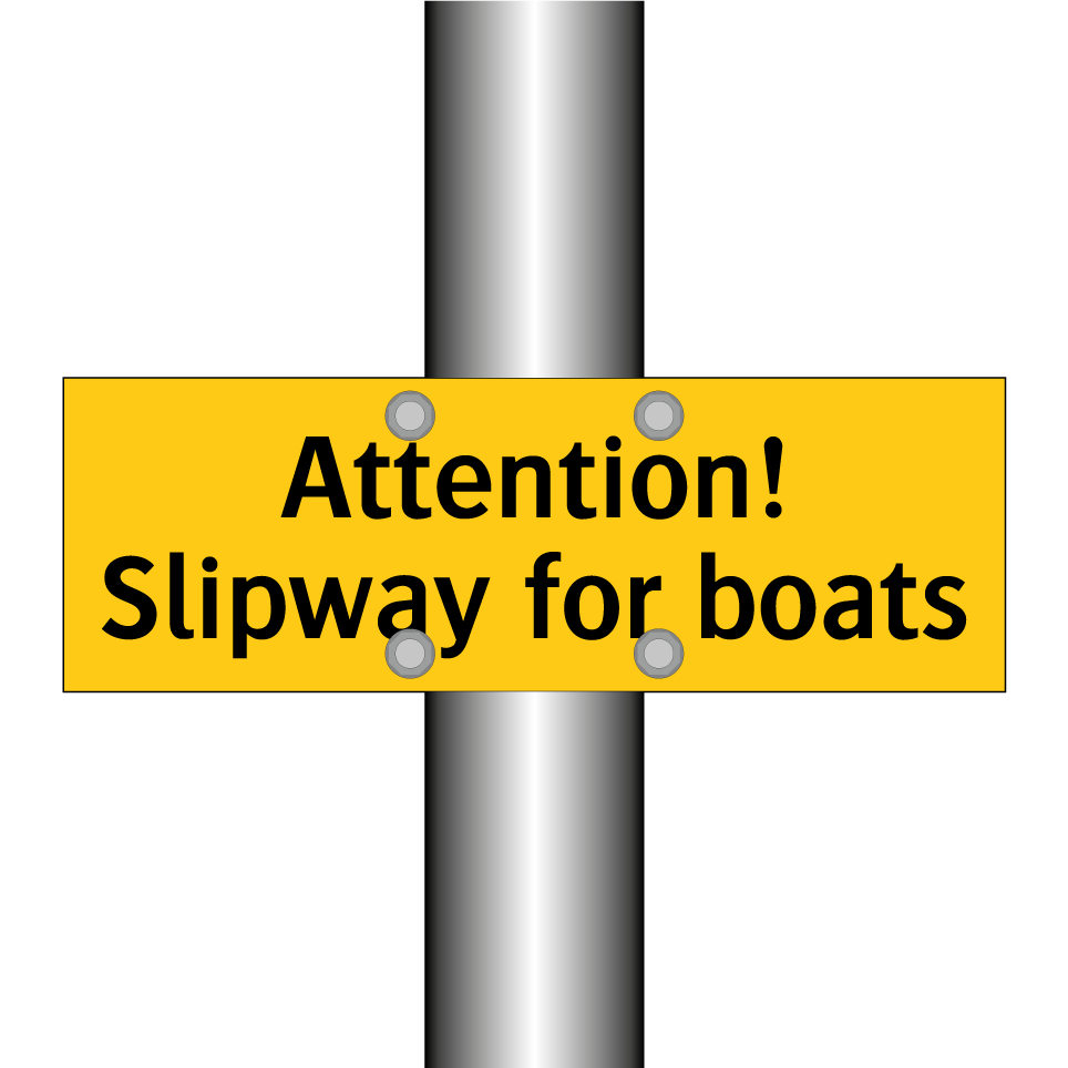 Attention! Slipway for boats