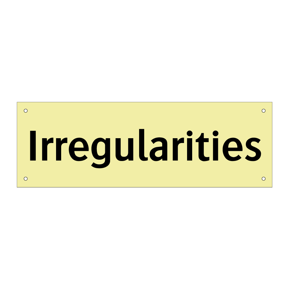 Irregularities