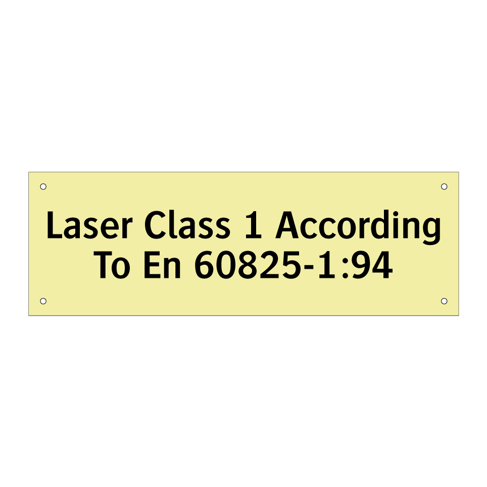 Laser Class 1 According To En 60825-1:94
