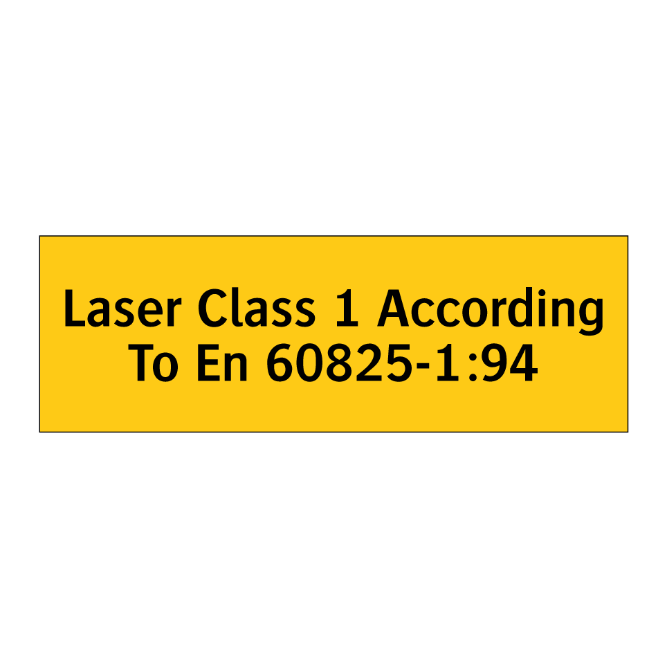 Laser Class 1 According To En 60825-1:94