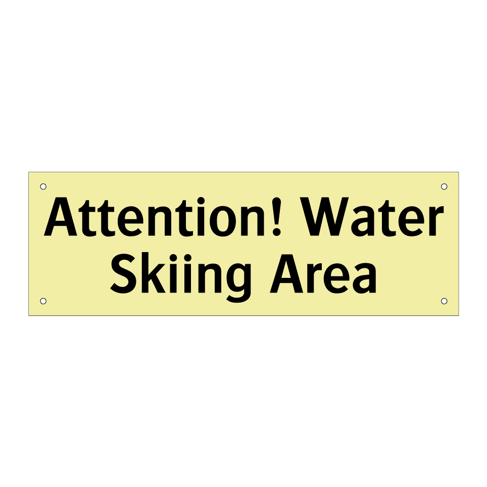 Attention! Water Skiing Area