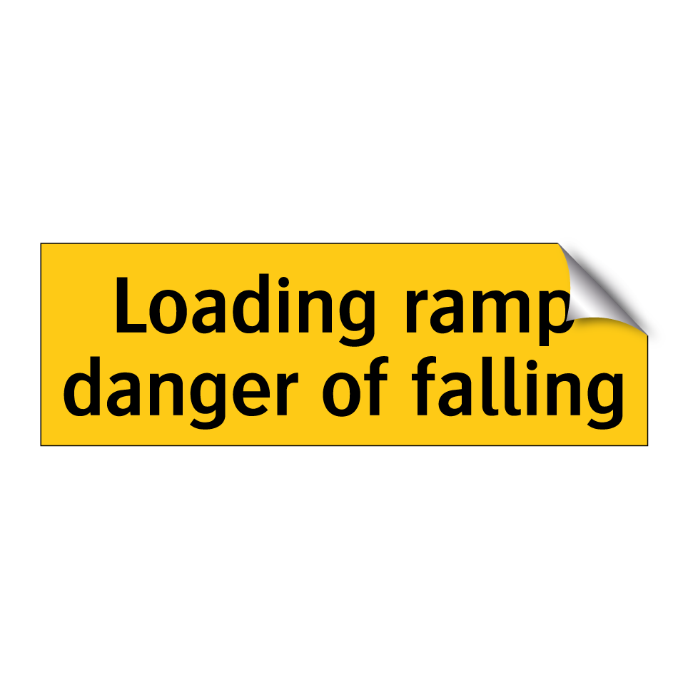 Loading ramp danger of falling