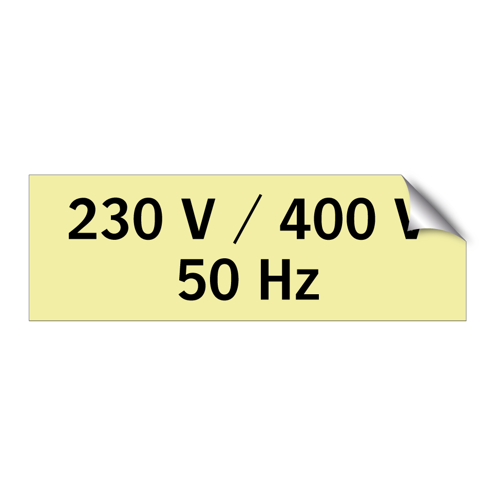 230 V / 400 V 50 Hz