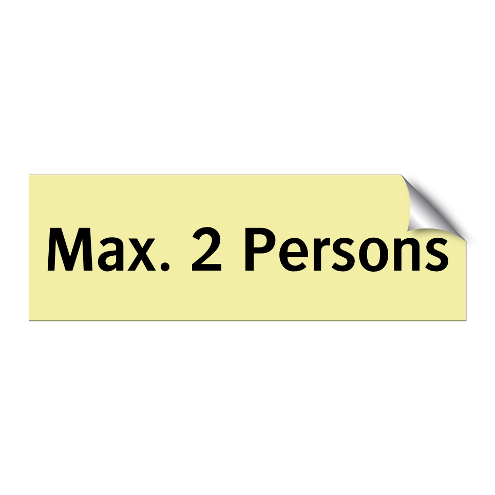 Max. 2 Persons