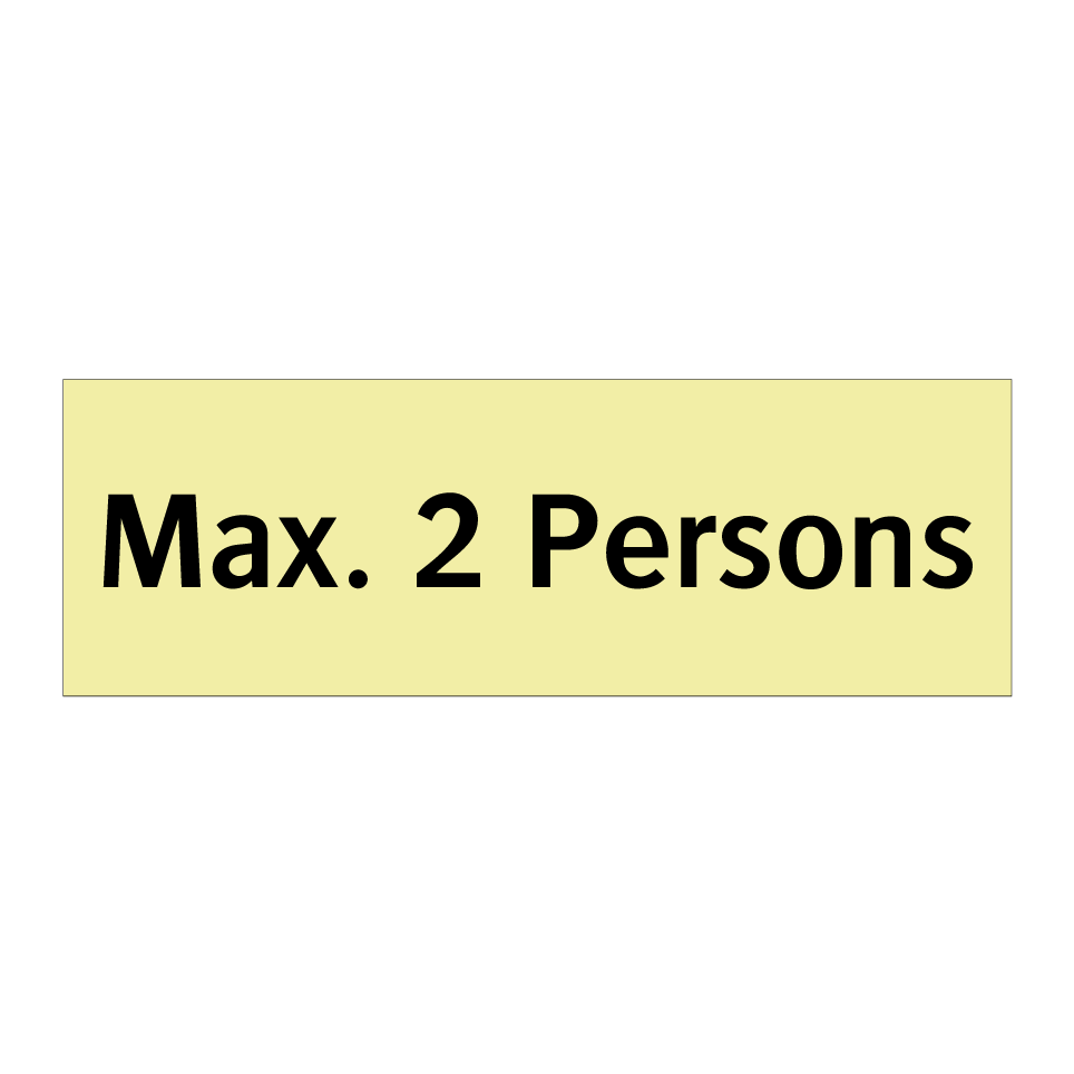 Max. 2 Persons