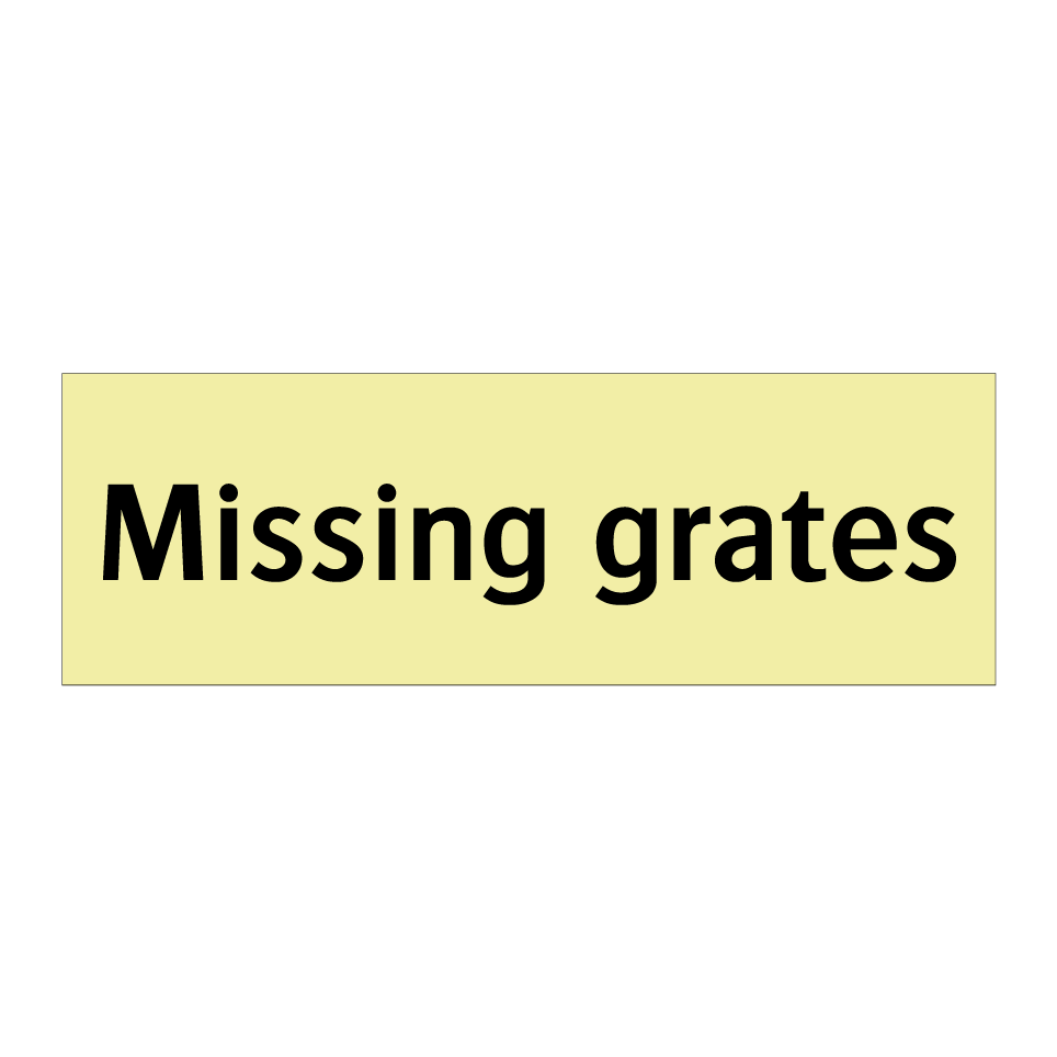 Missing grates