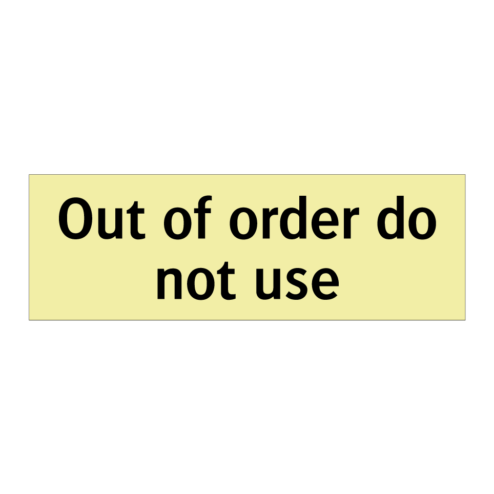 Out of order do not use