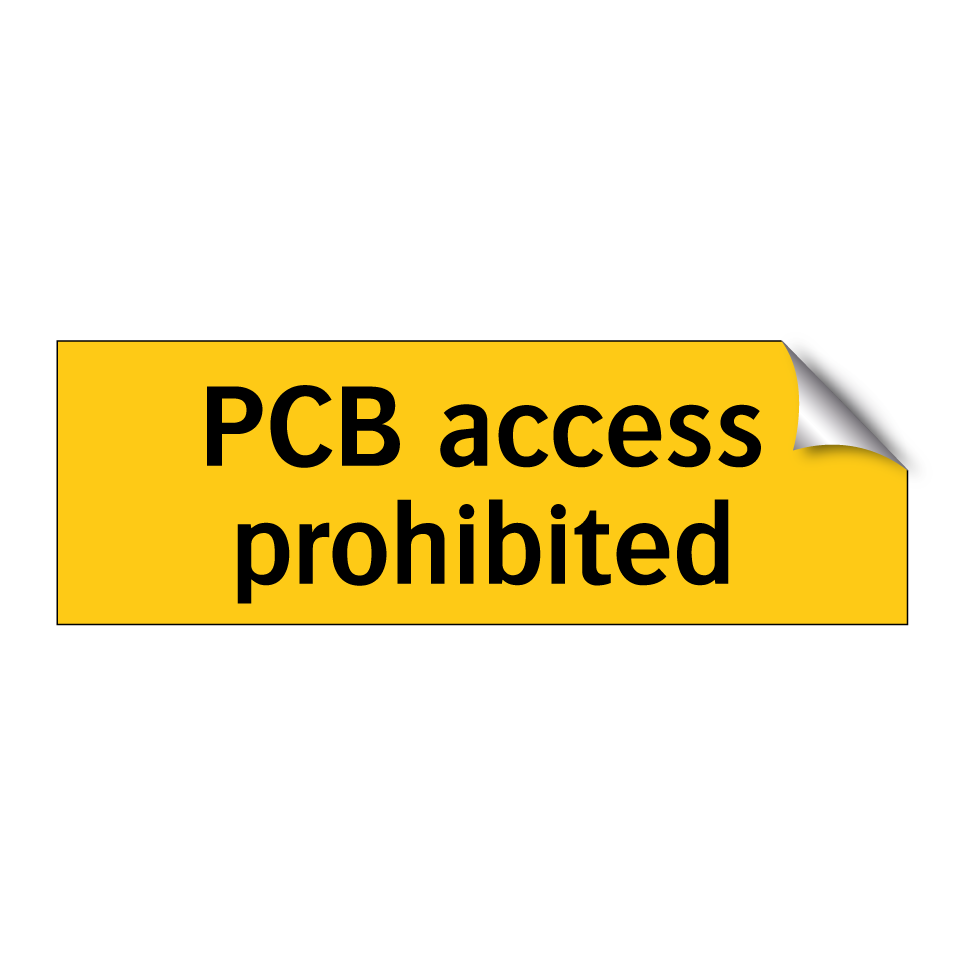 PCB access prohibited