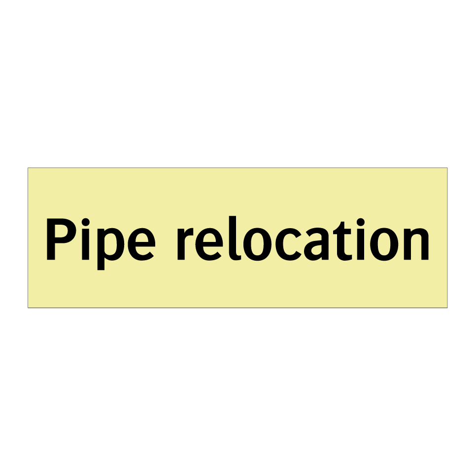 Pipe relocation