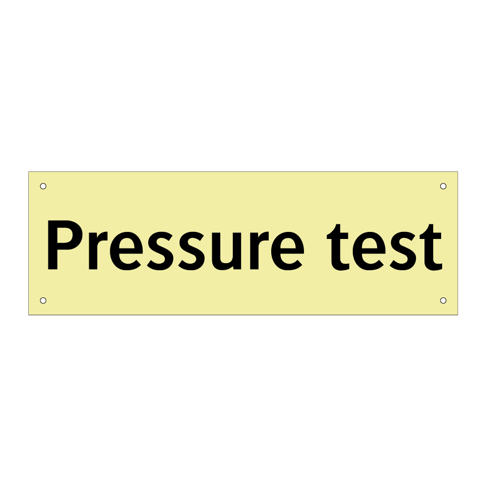 Pressure test