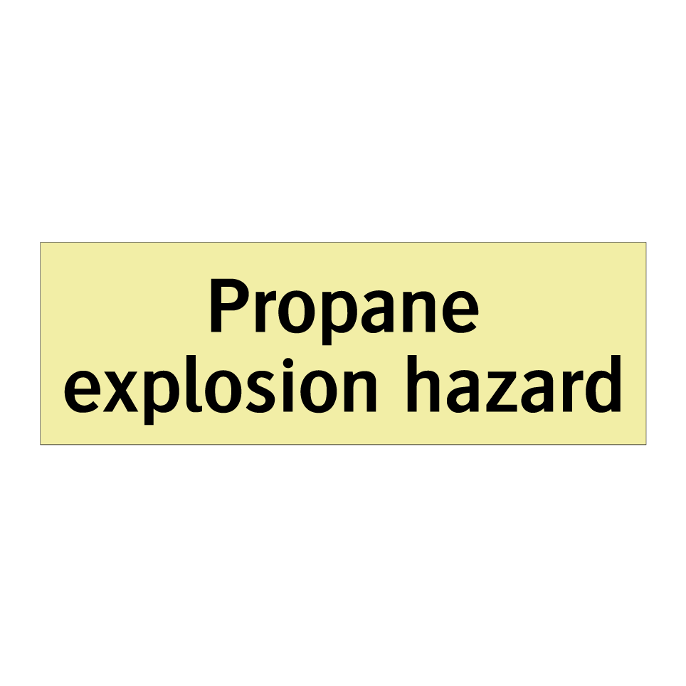 Propane explosion hazard