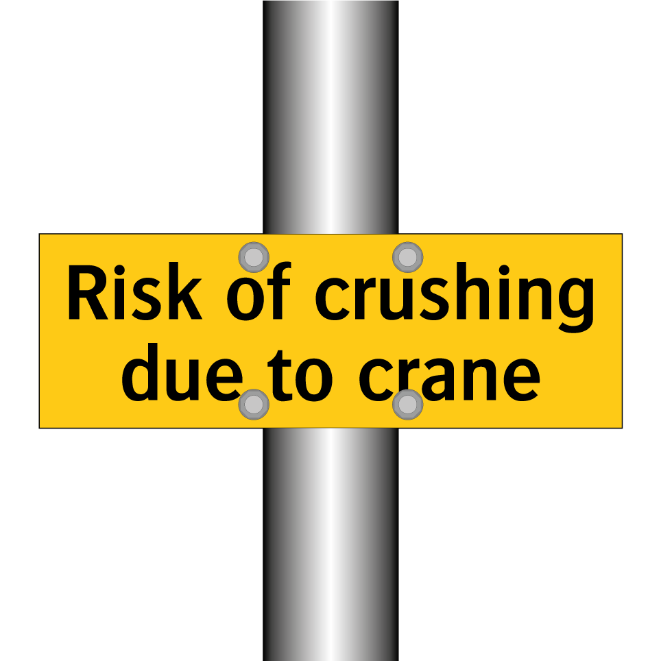 Risk of crushing due to crane