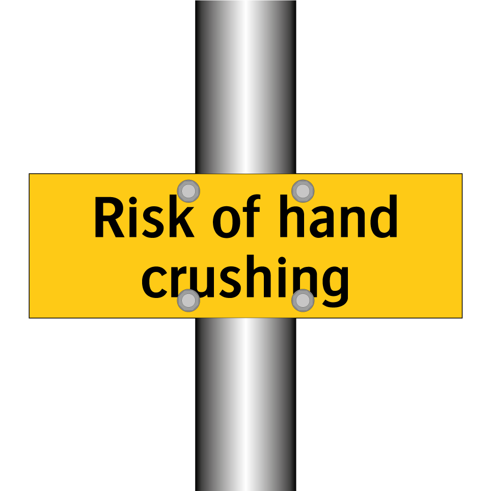 Risk of hand crushing